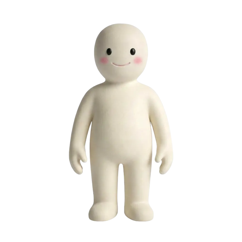 Bli grezzo: la figure in matte clay prima della personalizzazione